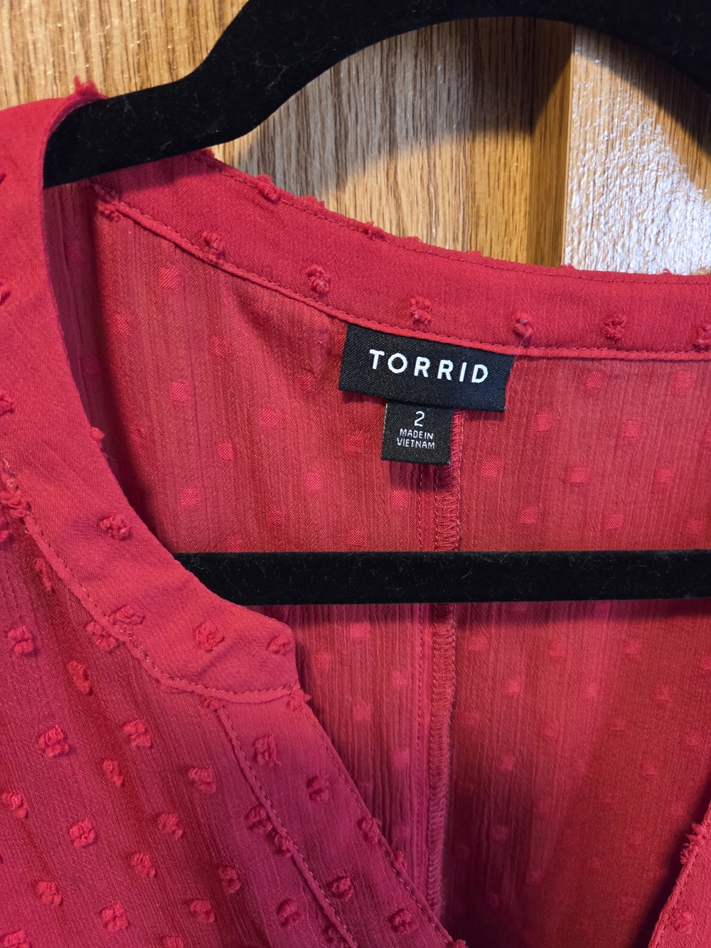 torrid Red Swiss Dot Maxi Dress - Picture 2 of 3